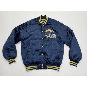 Vintage Stahl-Urban NFL Los Angeles Rams Lined Embroidered Bomber Jacket Size M